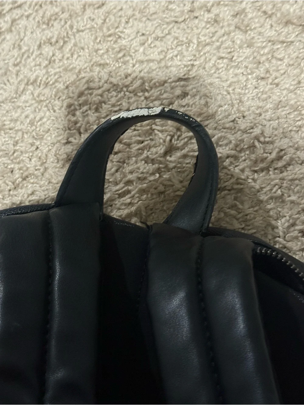 Zara Black Leather Backpack -